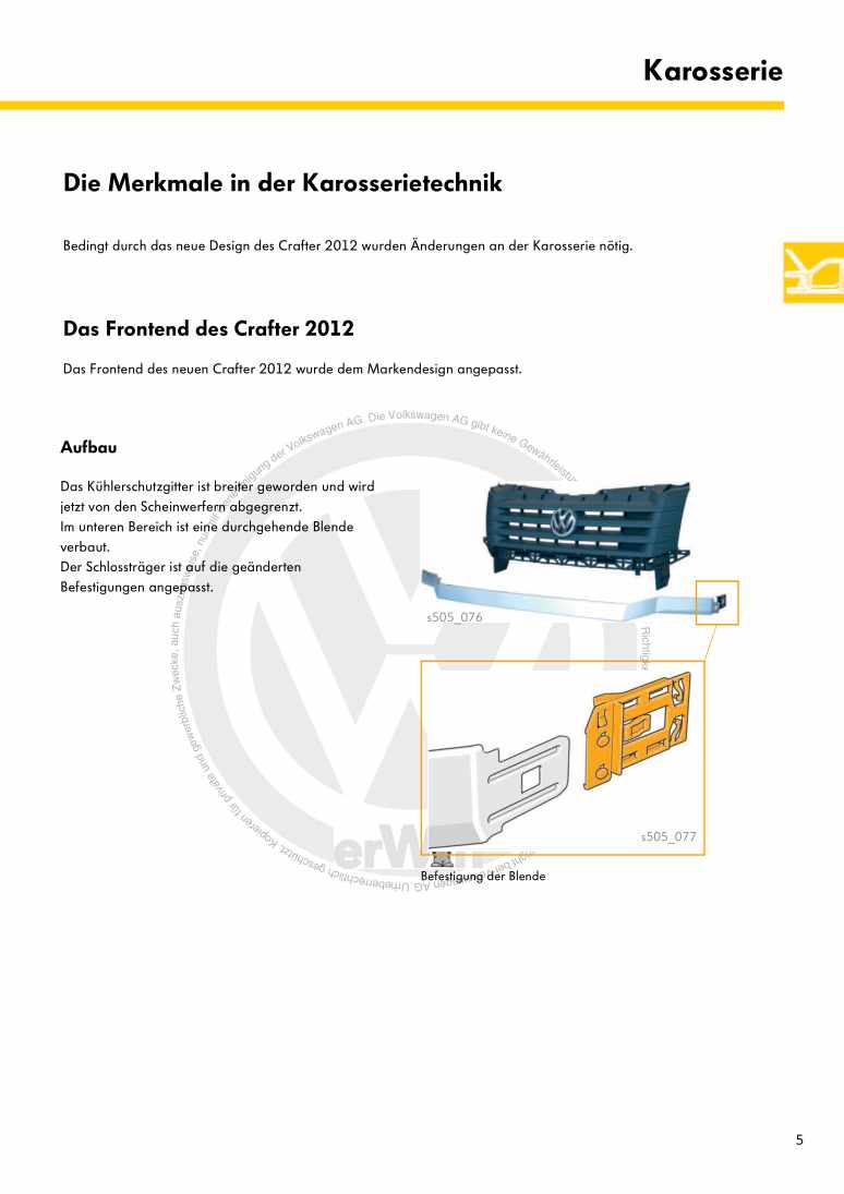 Examplepage for repair manual 3 Nr. 505: Der Crafter 2012