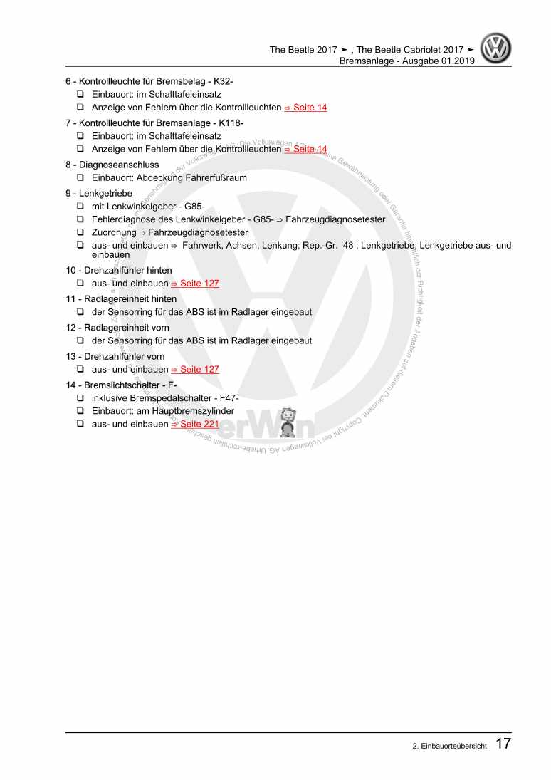 Beispielseite für Reparaturanleitung 3 Bremsanlage