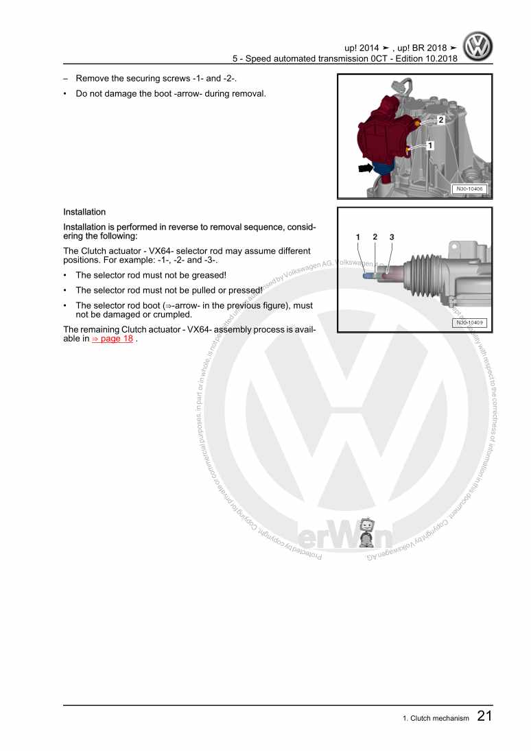 Examplepage for repair manual 3 5 - Speed automated transmission 0CT