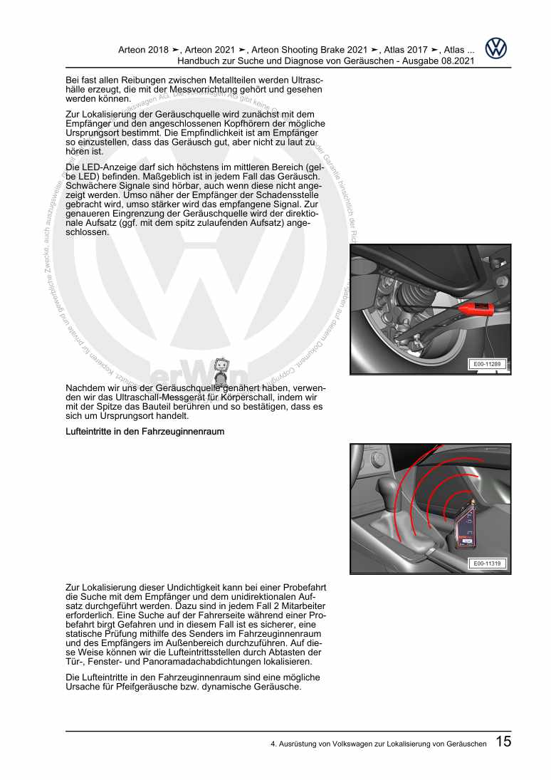 Examplepage for repair manual 2 Handbuch zur Suche und Diagnose von Geräuschen