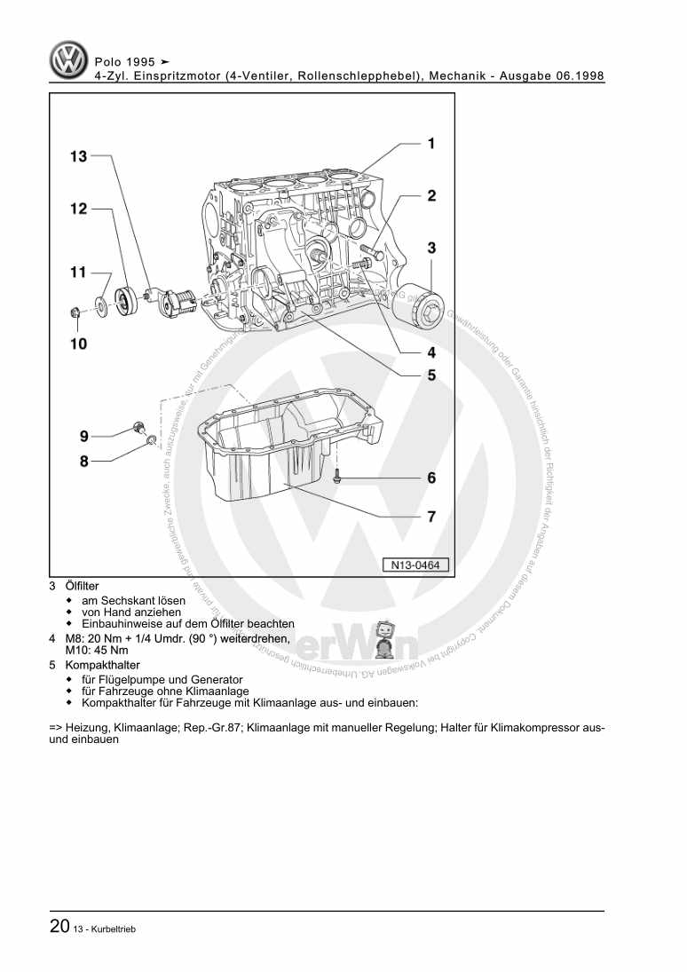 Beispielseite für Reparaturanleitung 3 4-Zyl. Einspritzmotor (4-Ventiler, Rollenschlepphebel), Mechanik