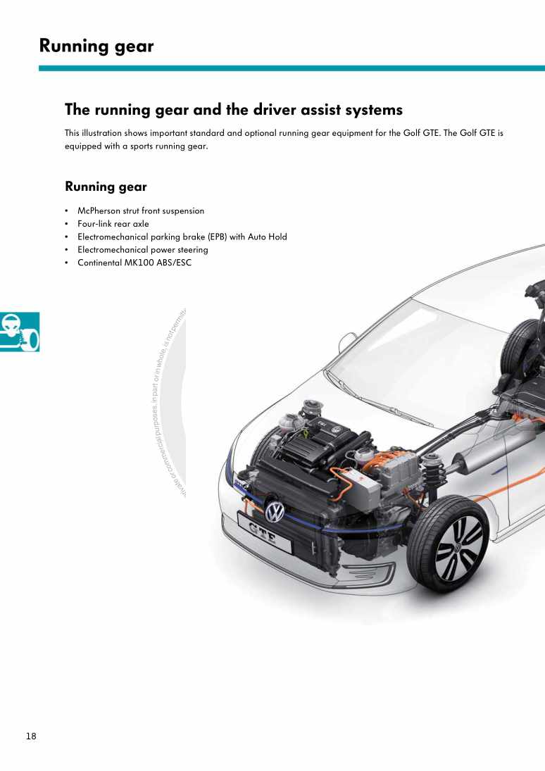Examplepage for repair manual Nr. 537: The Golf GTE
