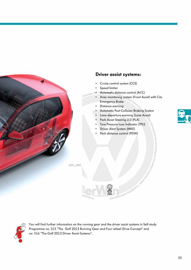 Examplepage for repair manual 2 Nr. 521: The Golf GTI/GTD 2013