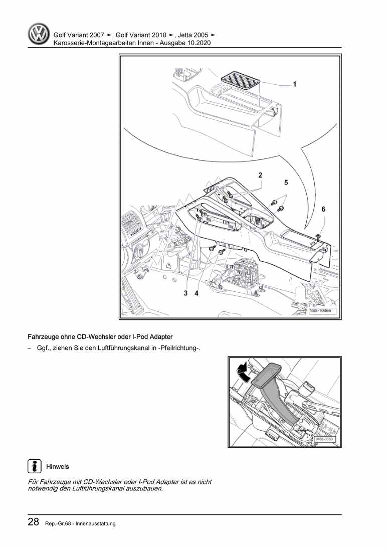 Examplepage for repair manual 3 Karosserie-Montagearbeiten Innen