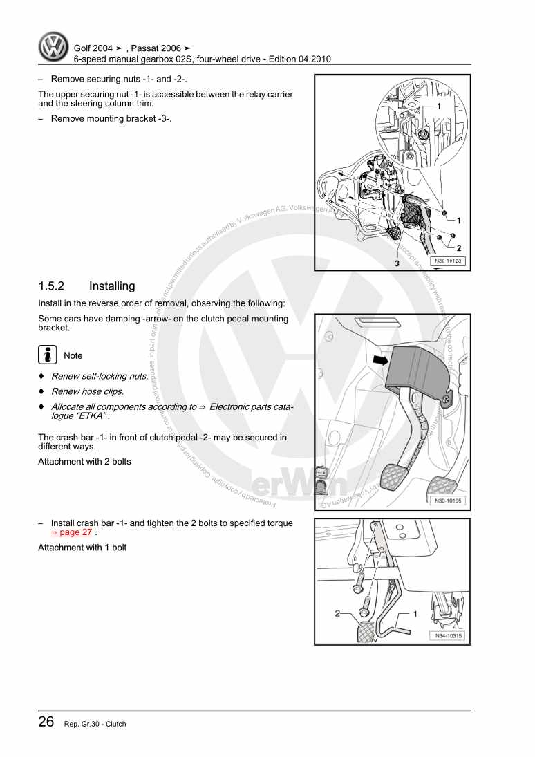 Examplepage for repair manual 3 6-speed manual gearbox 02S, four-wheel drive