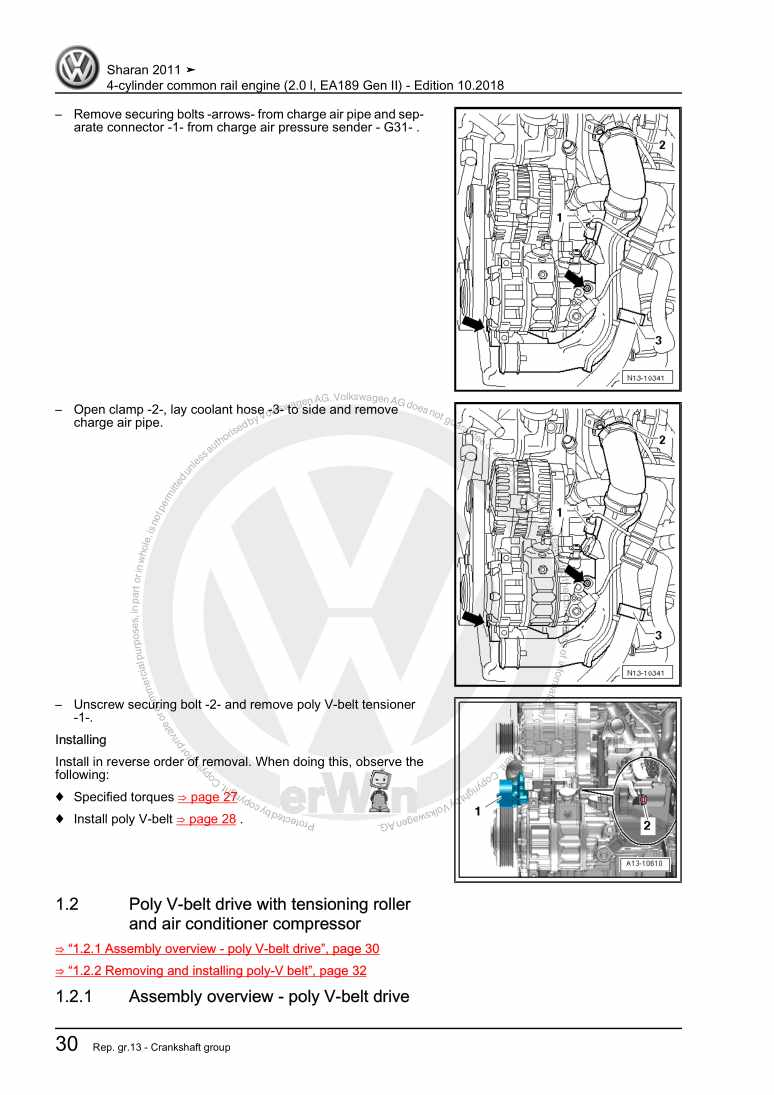 4-cylinder common rail engine - Sharan (2011) | Clonck