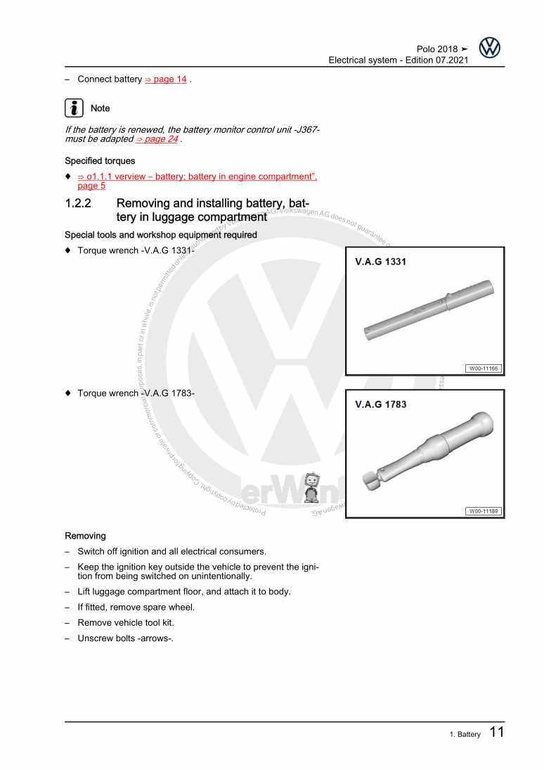 Beispielseite für Reparaturanleitung 3 Electrical system