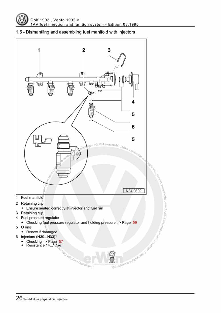 Beispielseite für Reparaturanleitung 3 1AV fuel injection and ignition system