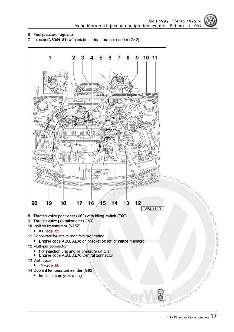 Examplepage for repair manual 2 Mono Motronic injection and ignition system