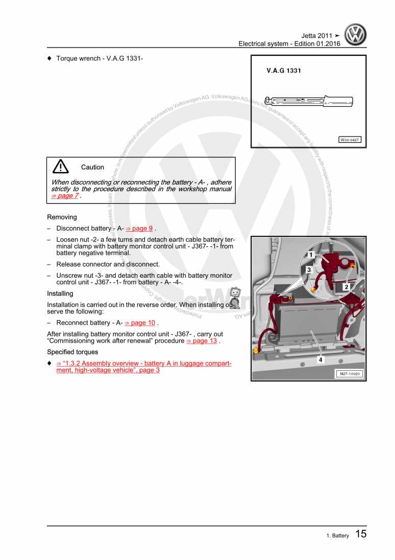 Beispielseite für Reparaturanleitung 3 Electrical system