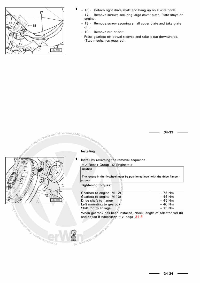 Examplepage for repair manual 2 4-speed manual gearbox 020