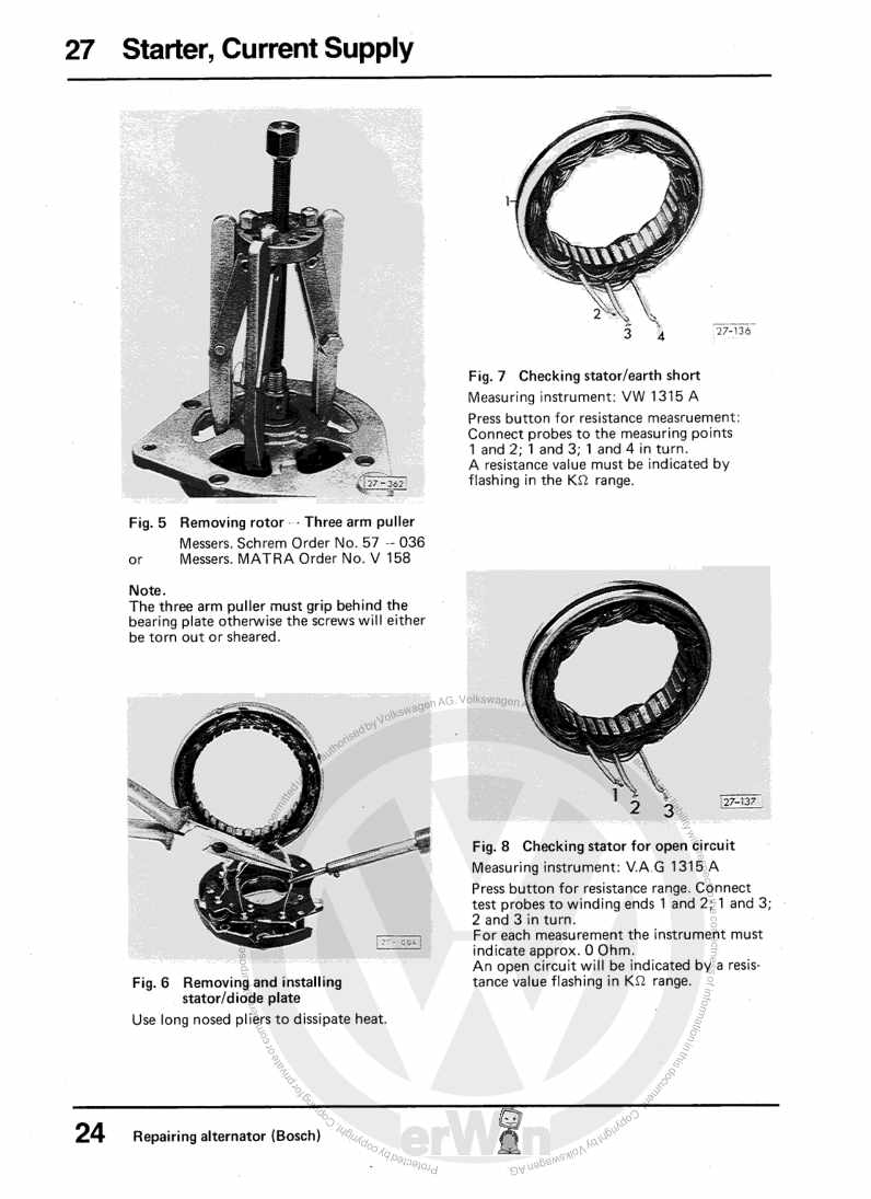 Examplepage for repair manual 2 Electrical system - Scircoco 1981 >