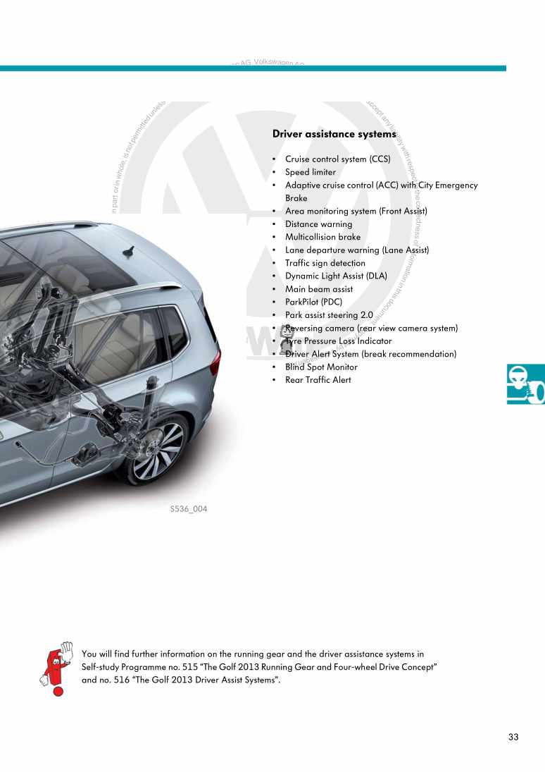 Examplepage for repair manual 3 Nr. 536: The Golf SV