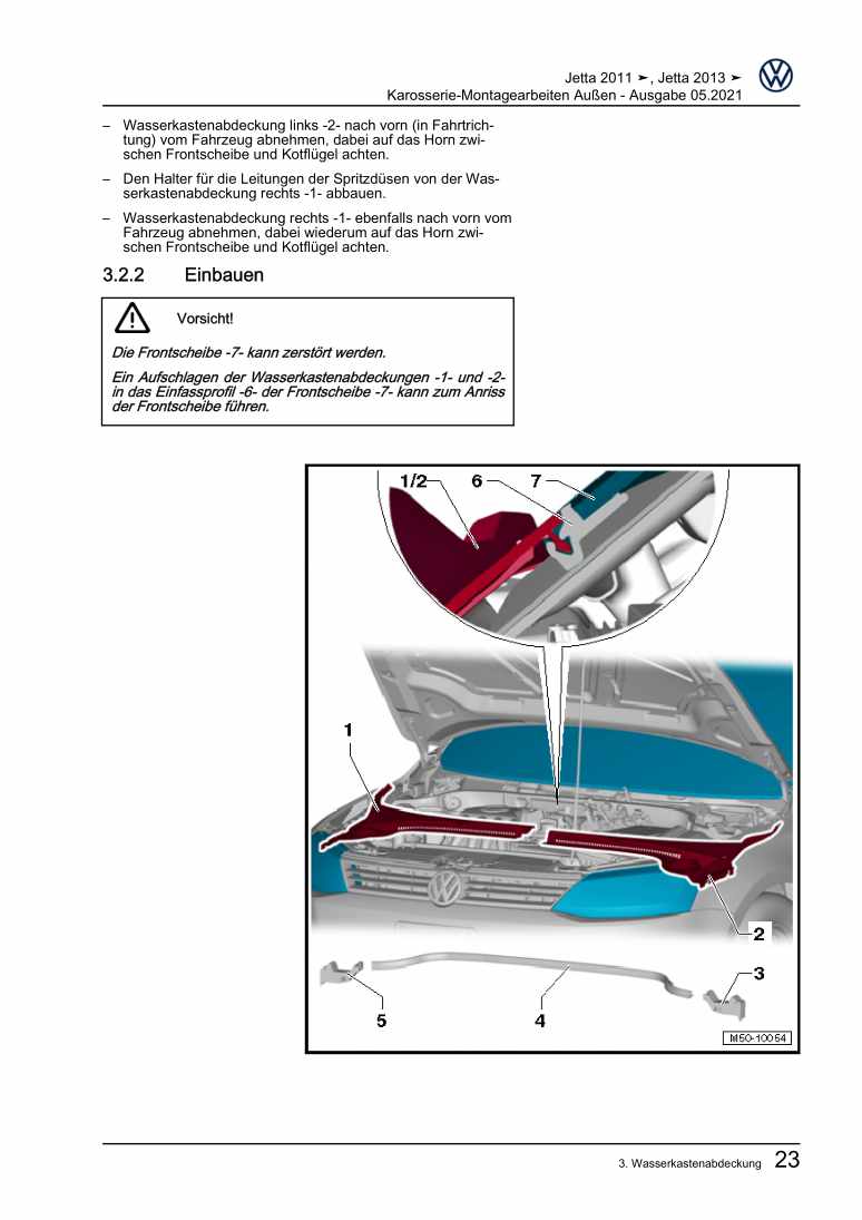 Examplepage for repair manual 3 Karosserie-Montagearbeiten Außen