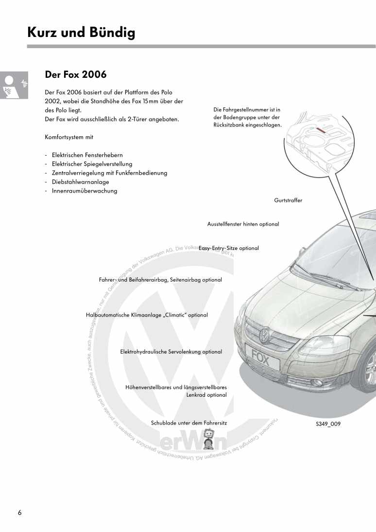 Beispielseite für Reparaturanleitung Nr. 349: Der Fox 2006
