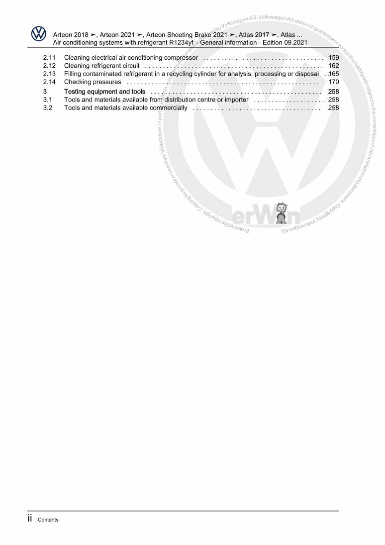 Beispielseite für Reparaturanleitung 2 Air conditioning systems with refrigerant R1234yf – General information