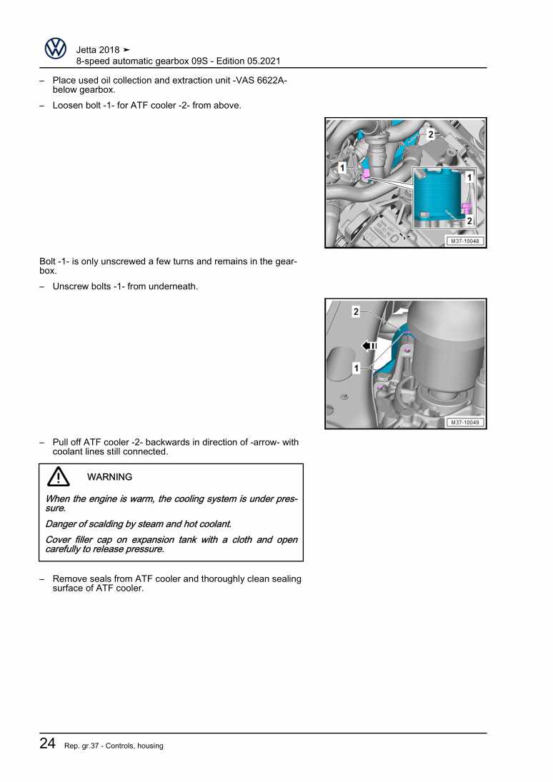 Examplepage for repair manual 2 8-speed automatic gearbox 09S