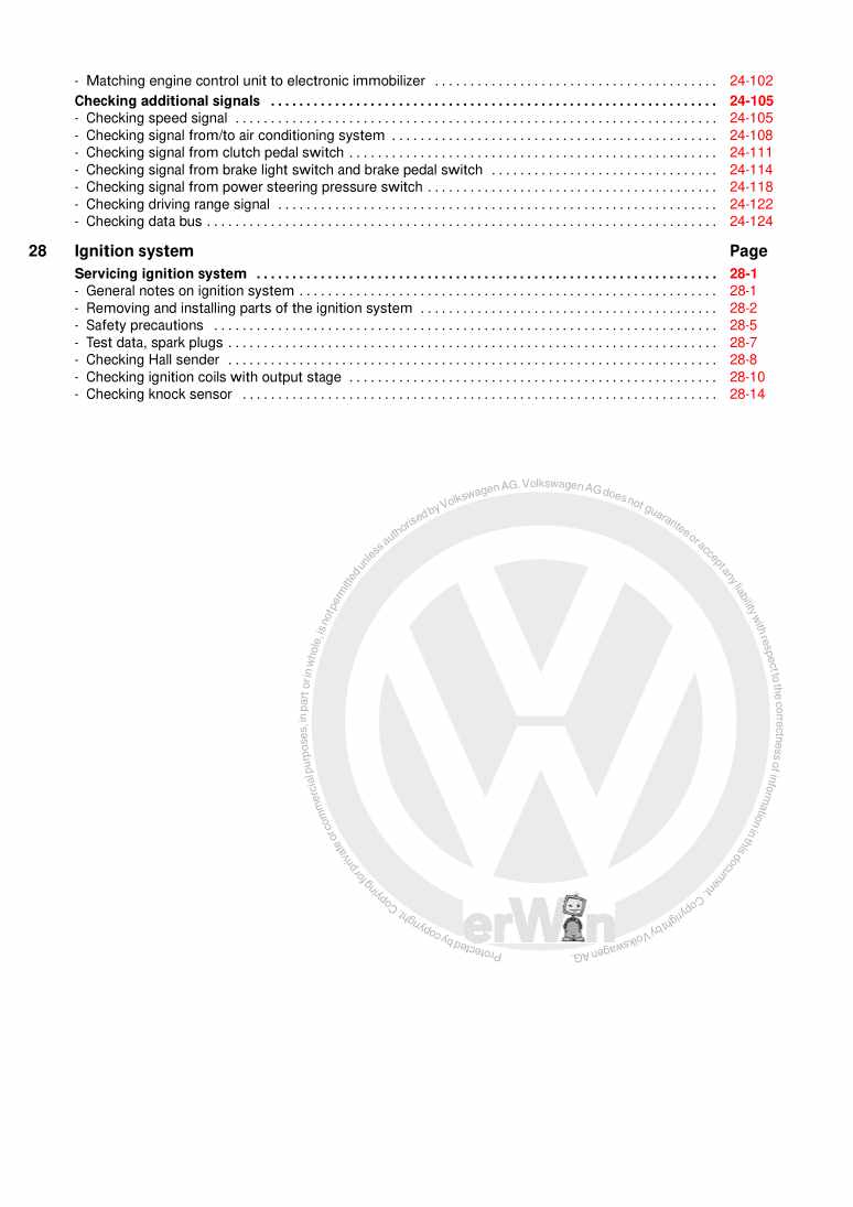 Examplepage for repair manual 3 Motronic injection and ignition system AQA AQA