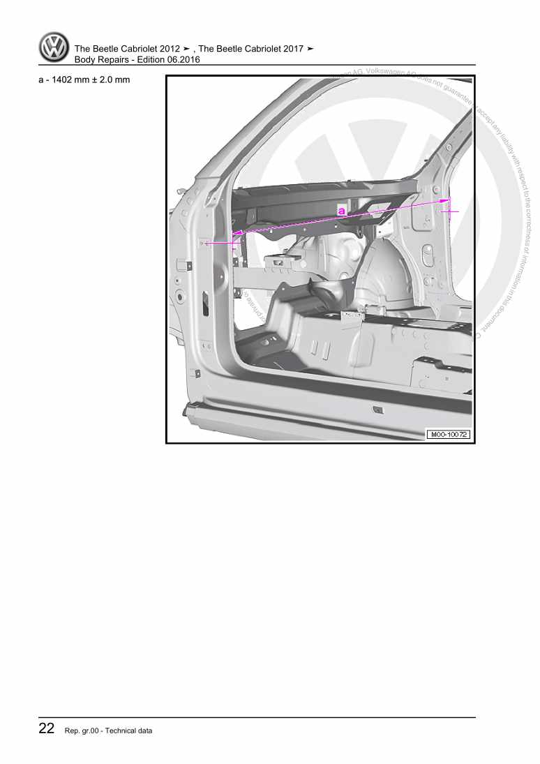 Examplepage for repair manual 3 Body Repairs