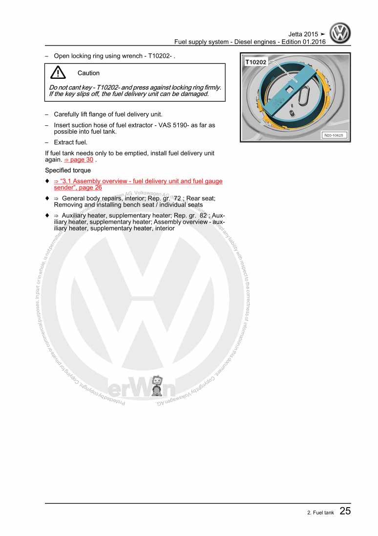 Examplepage for repair manual 3 Fuel supply system - Diesel engines