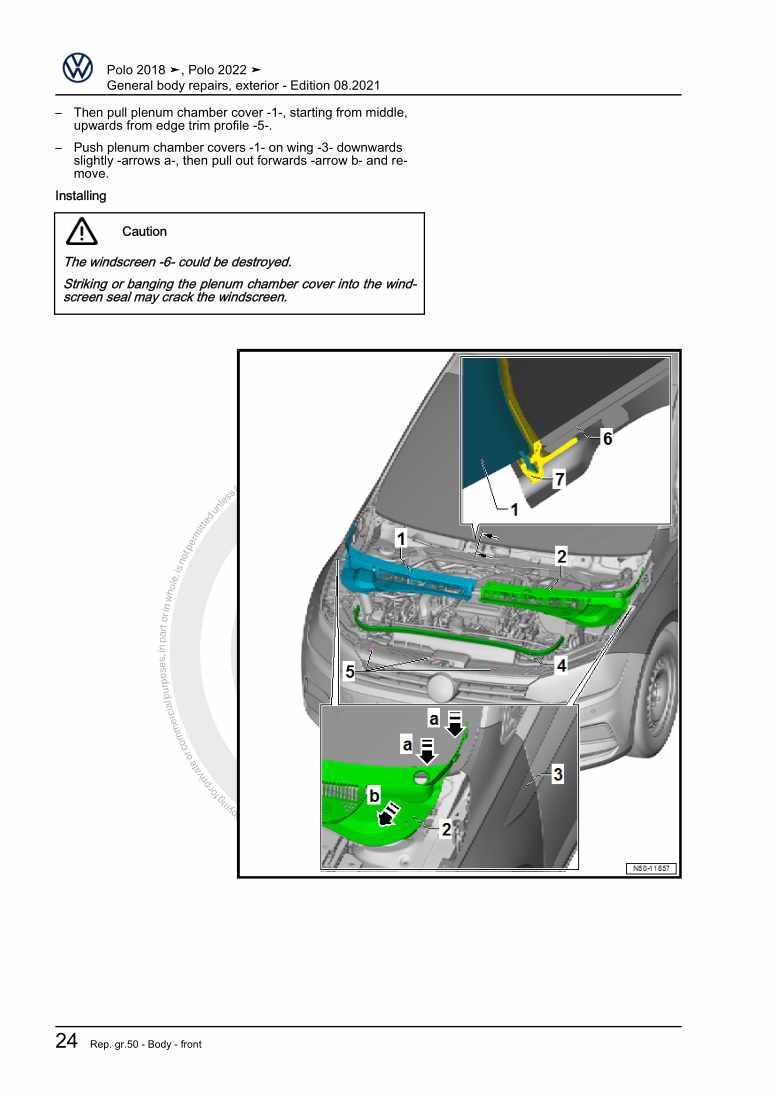 Examplepage for repair manual 3 General body repairs, exterior