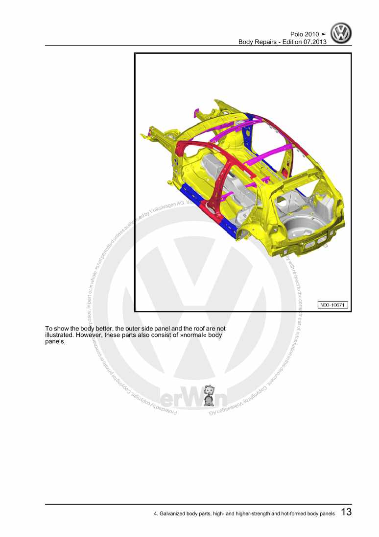 Examplepage for repair manual 3 Body Repairs