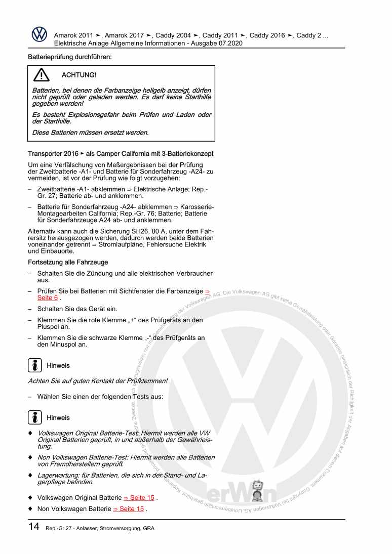 Beispielseite für Reparaturanleitung 2 Elektrische Anlage Allgemeine Informationen