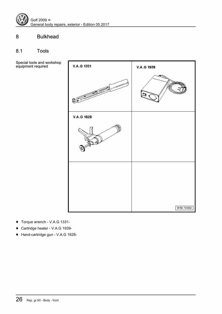 Examplepage for repair manual 2 General body repairs, exterior