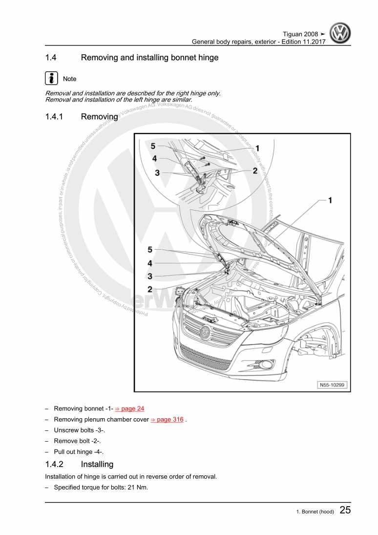 Examplepage for repair manual 2 General body repairs, exterior
