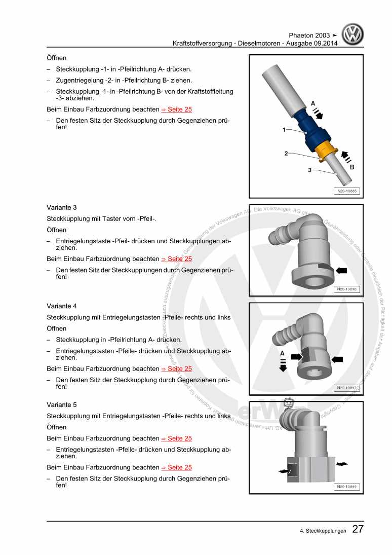 Examplepage for repair manual Kraftstoffversorgung - Dieselmotoren