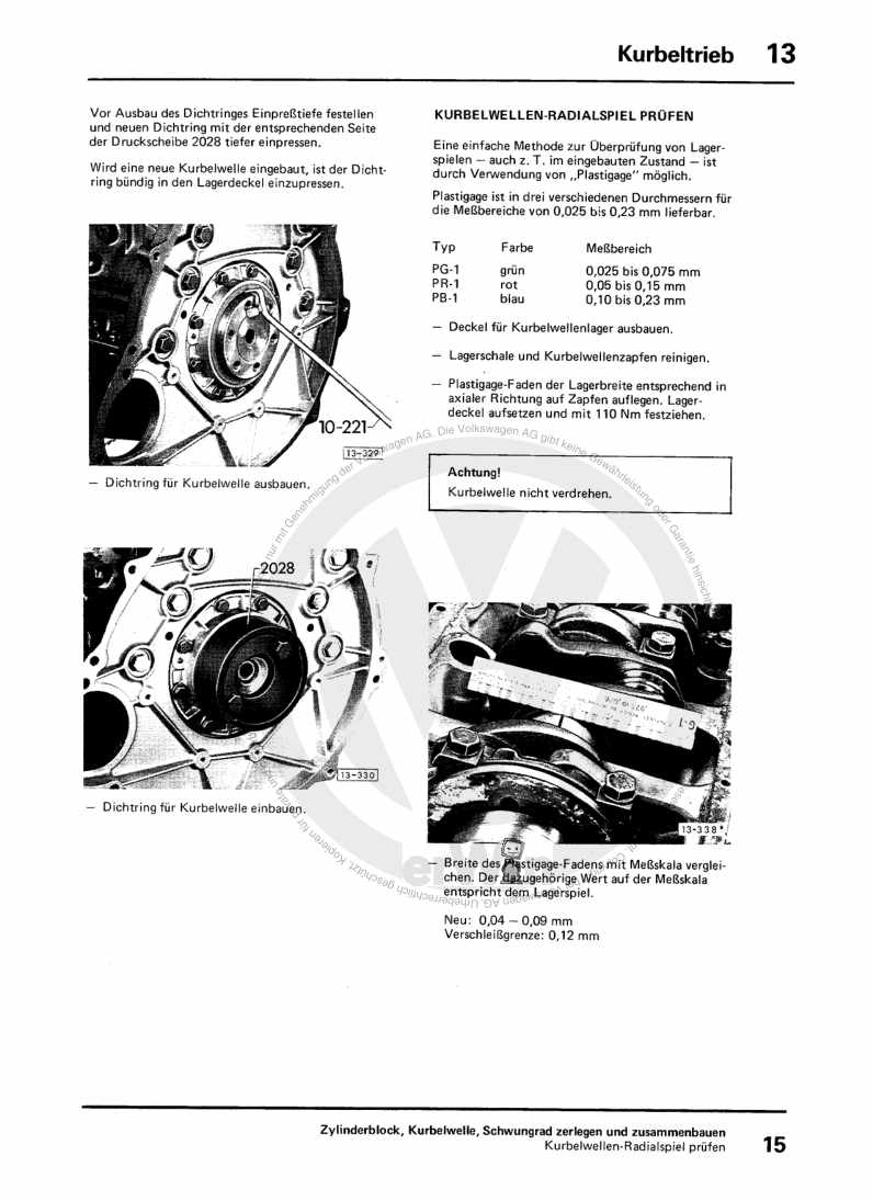 Examplepage for repair manual 3 4-Zylinder-Dieselmotor CG,1G