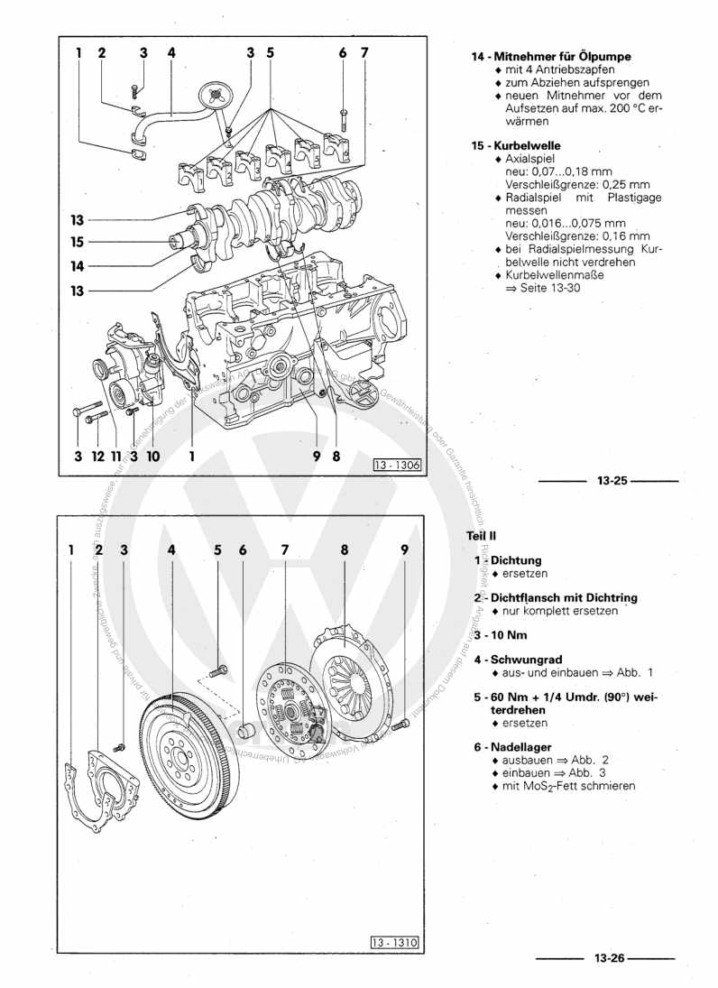 Beispielseite für Reparaturanleitung 2 5-Zylinder-Dieselmotor (2,4l Motor) 074.Y / ACP