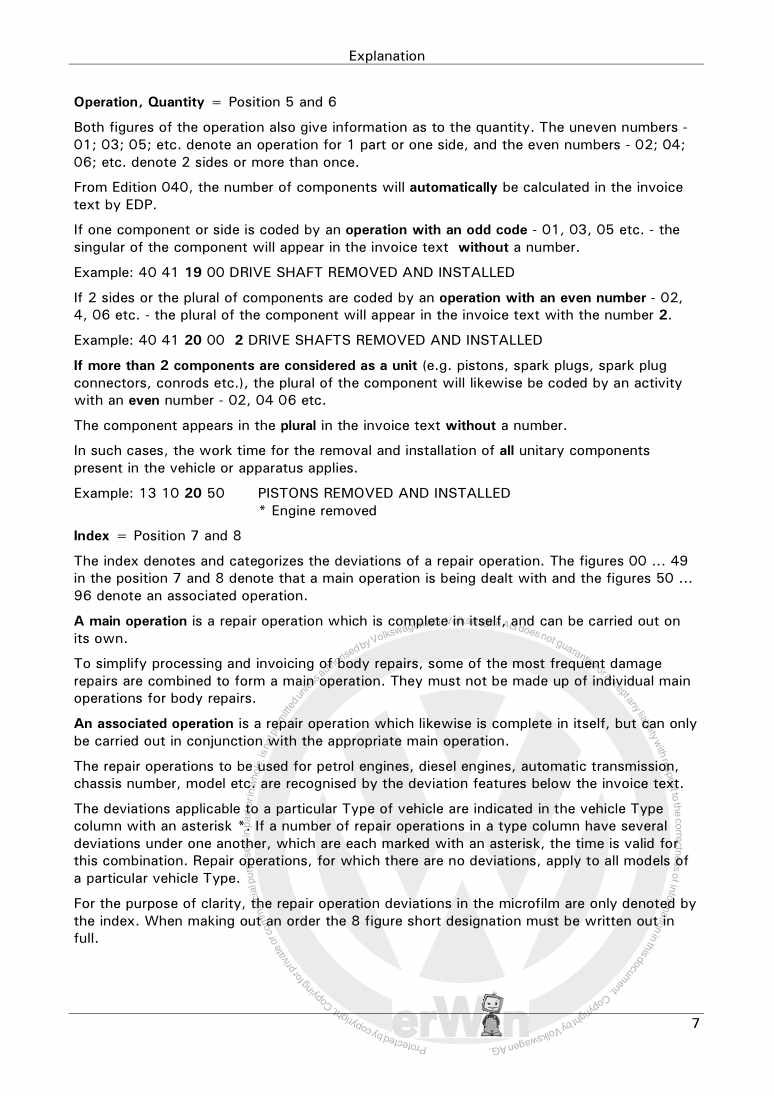 Examplepage for repair manual 3 Typ 02 = Typ 2