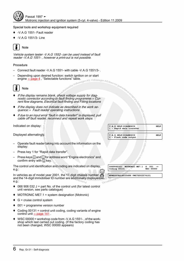 Examplepage for repair manual 2 Motronic injection and ignition system (5-cyl. 4-valve)