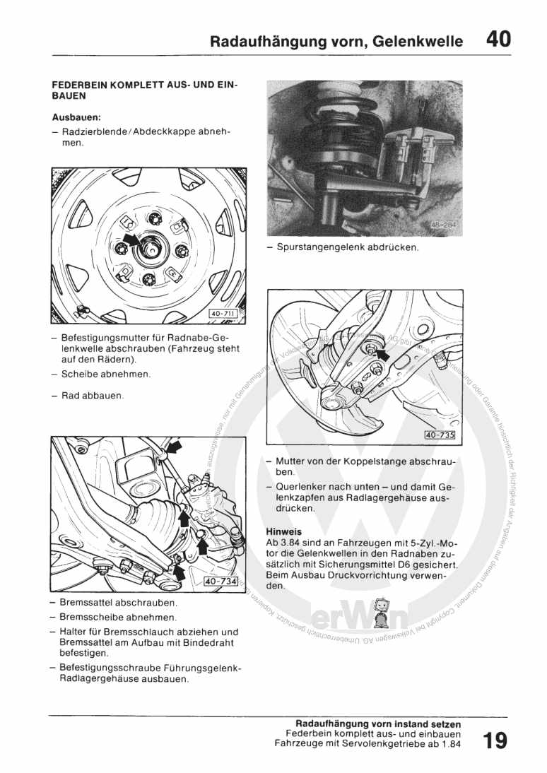 Beispielseite für Reparaturanleitung 2 Fahrwerk