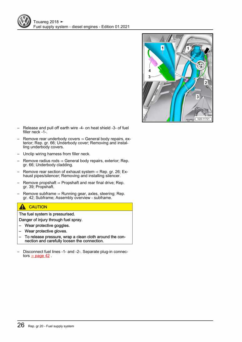 Examplepage for repair manual 2 Fuel supply system - diesel engines
