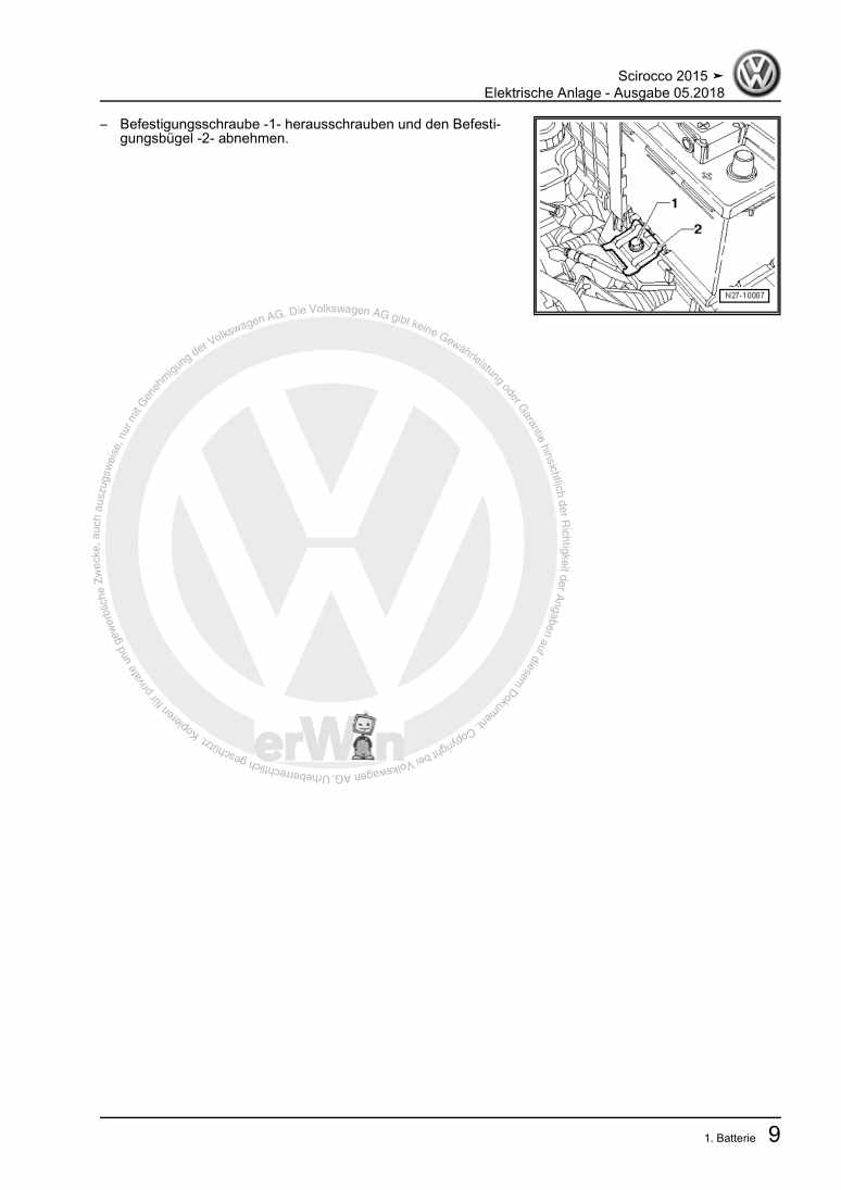 Beispielseite für Reparaturanleitung 2 Elektrische Anlage