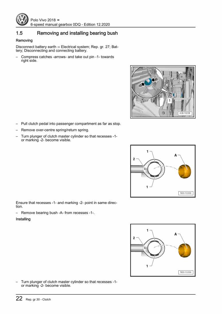 Beispielseite für Reparaturanleitung 2 6-speed manual gearbox 0DQ