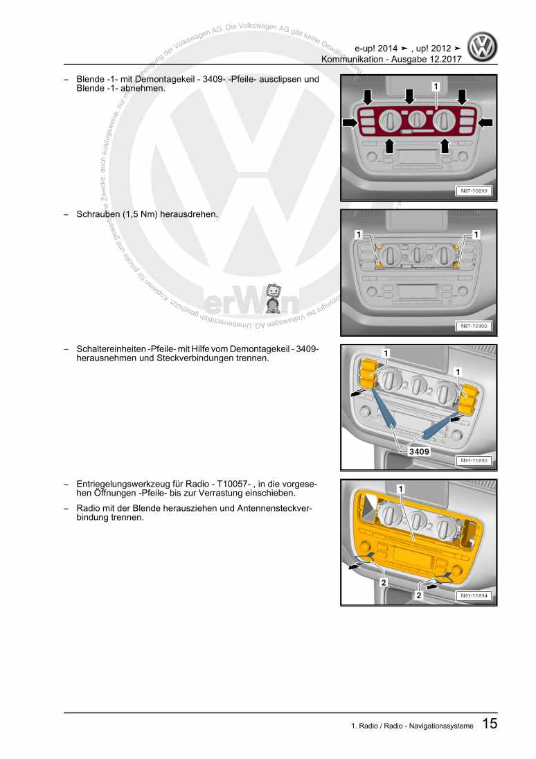 Examplepage for repair manual Kommunikation