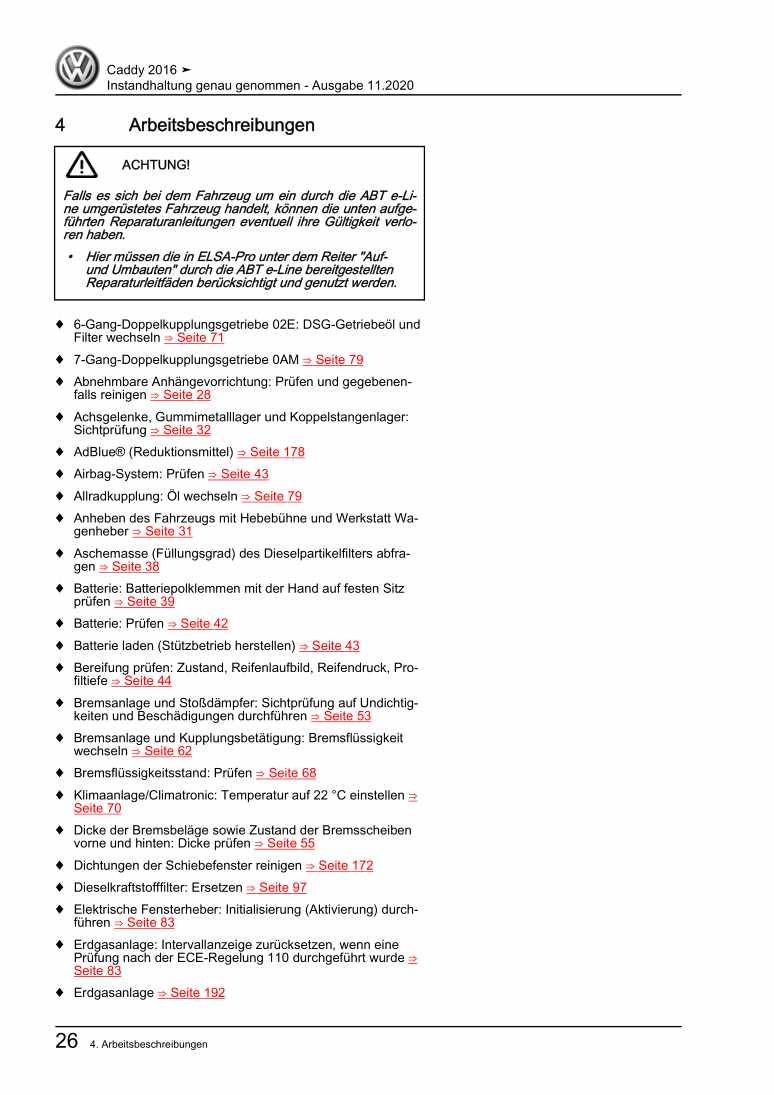 Examplepage for repair manual 3 Instandhaltung genau genommen