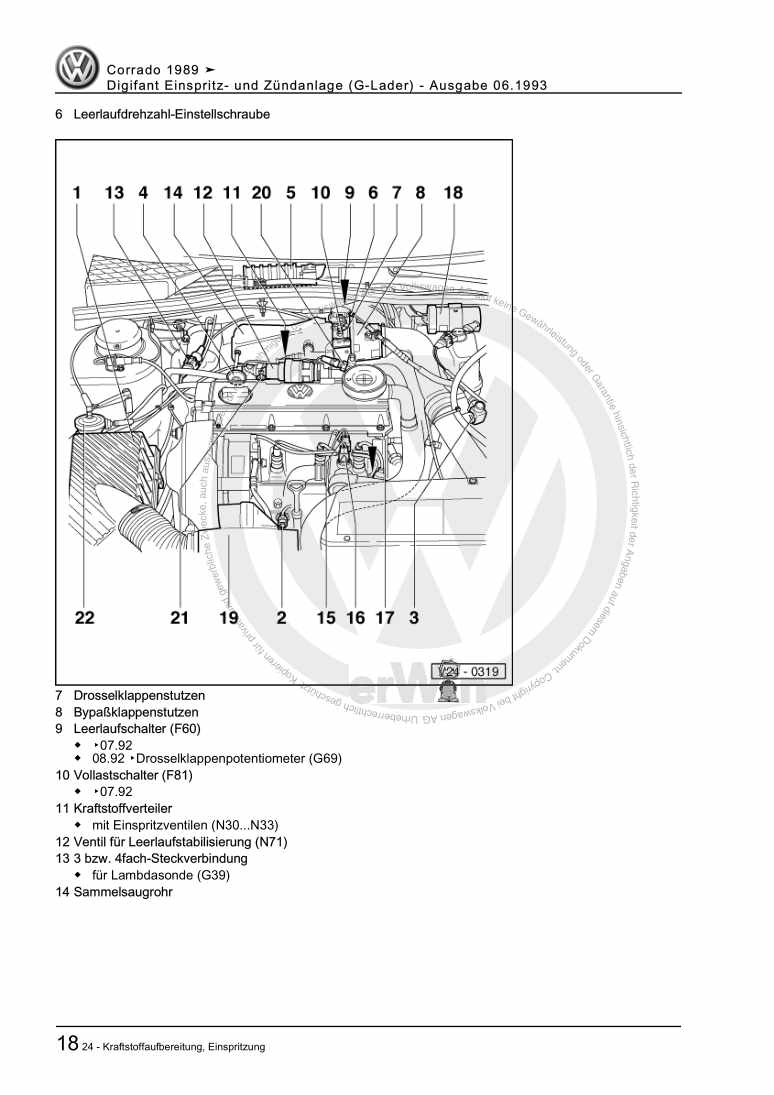 Examplepage for repair manual 2 Digifant Einspritz- und Zündanlage (G-Lader)