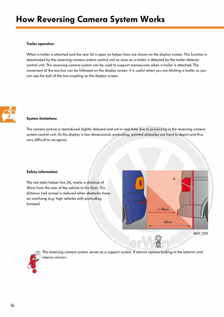 Examplepage for repair manual 3 Nr. 407: Reversing Camera System