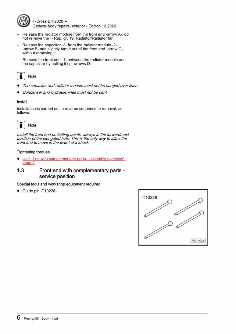 Examplepage for repair manual 2 General body repairs, exterior