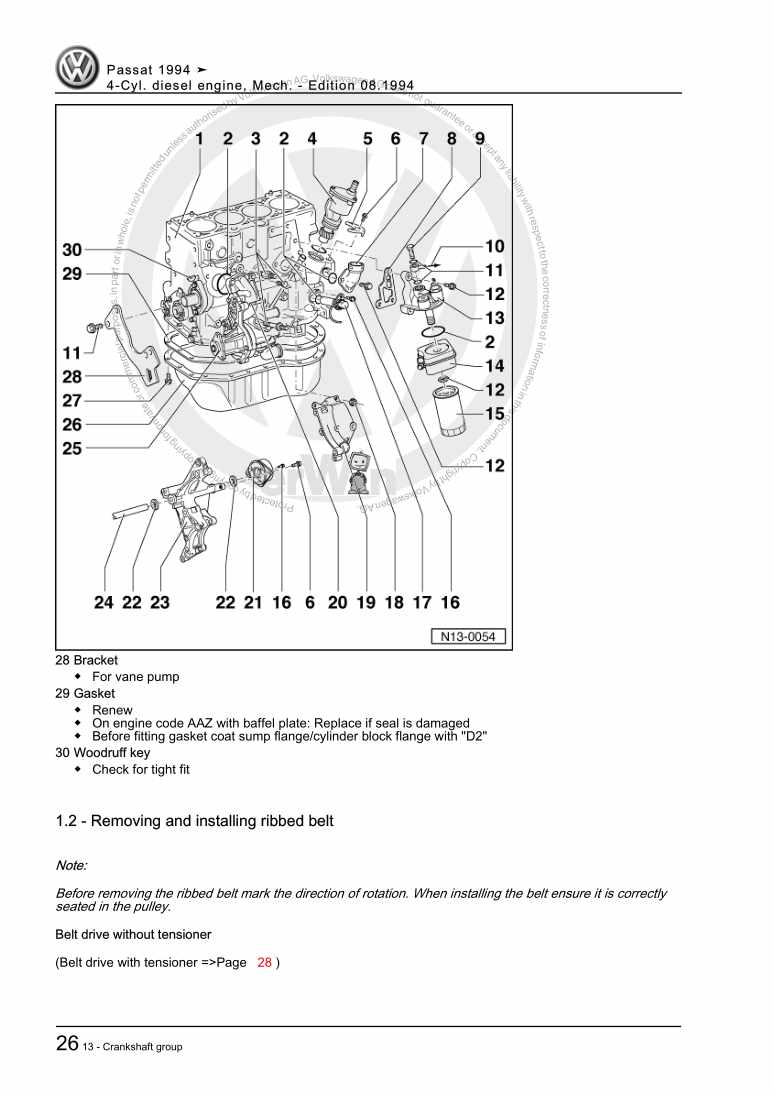 Beispielseite für Reparaturanleitung 3 4-Cyl. diesel engine, Mech.