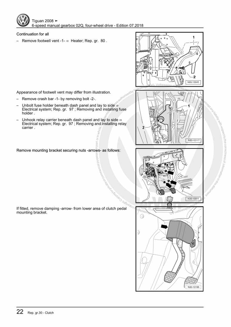 Examplepage for repair manual 2 6-speed manual gearbox 02Q, four-wheel drive