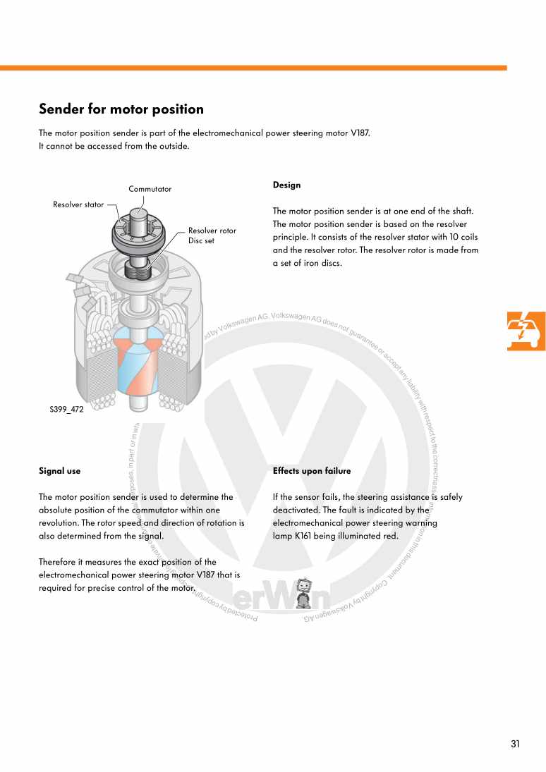 Examplepage for repair manual 3 Nr. 399: Electromechanical Steering with Parallel-axis Drive