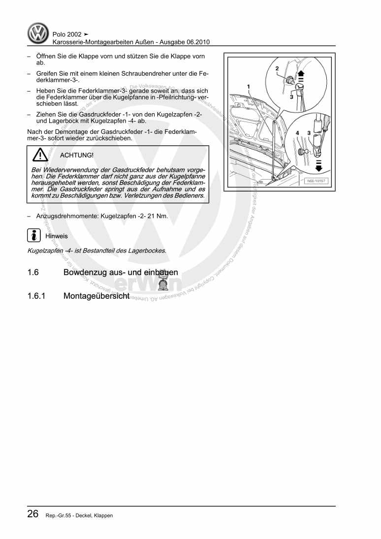 Beispielseite für Reparaturanleitung 2 Karosserie-Montagearbeiten Außen