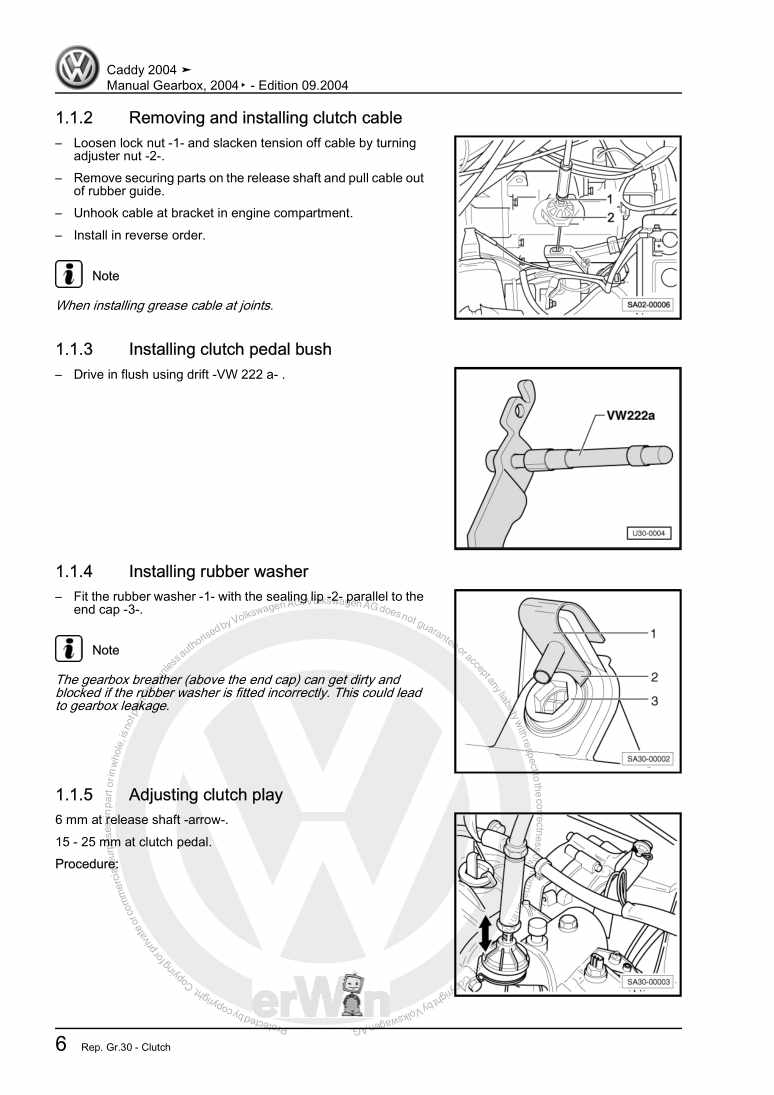 Examplepage for repair manual 3 Manual Gearbox, 2004▸