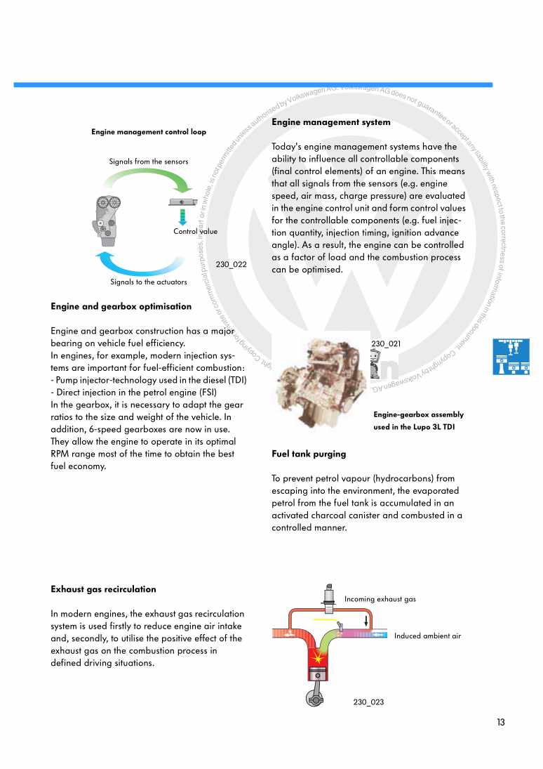 Examplepage for repair manual Nr. 230: Motor Vehicle Exhaust Emissions