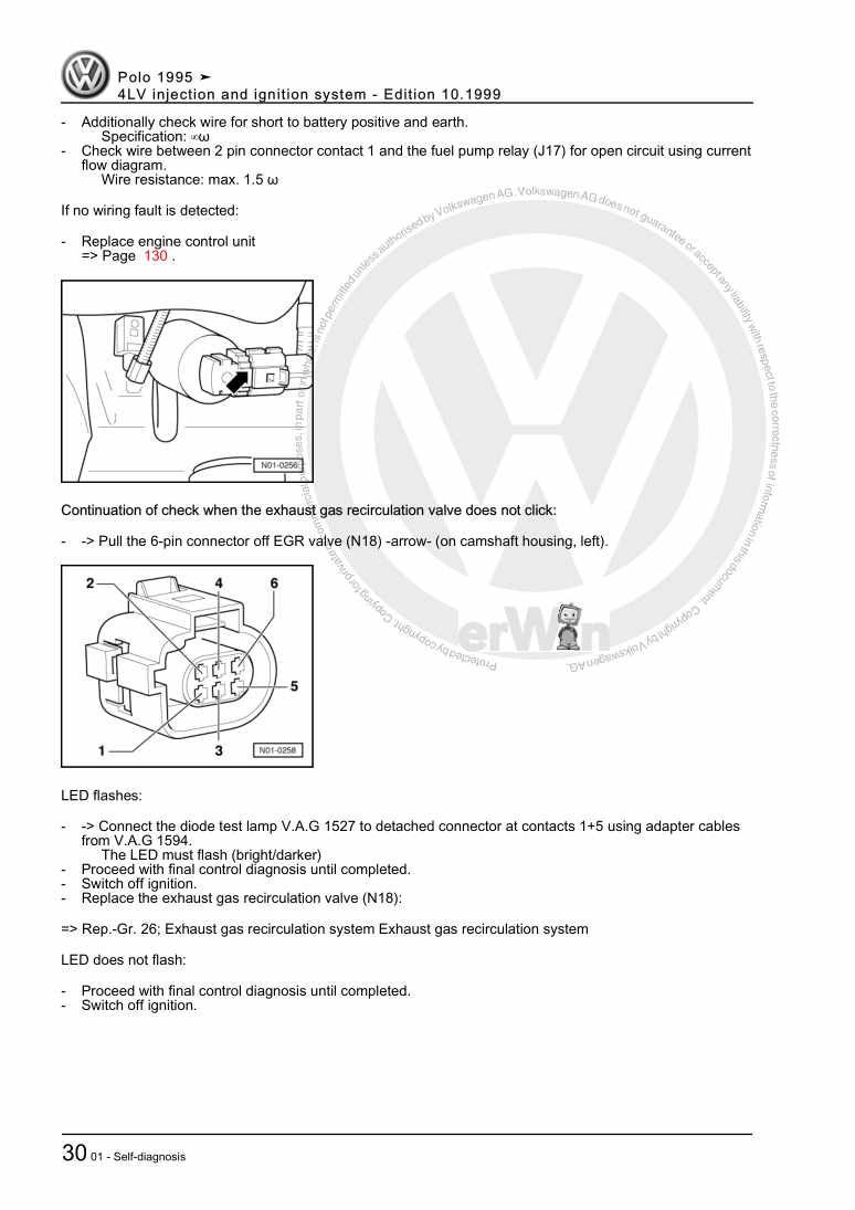 Examplepage for repair manual 4LV injection and ignition system